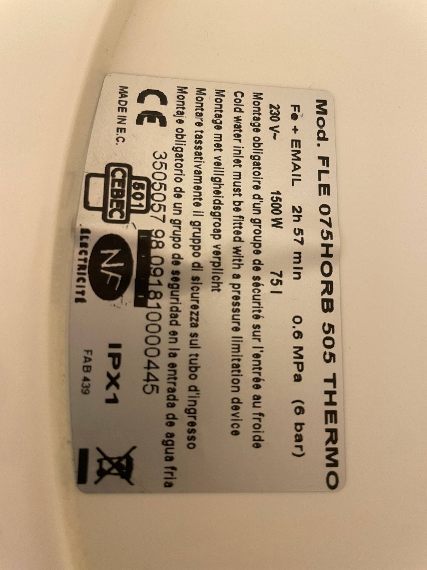 Réparation chauffe eau